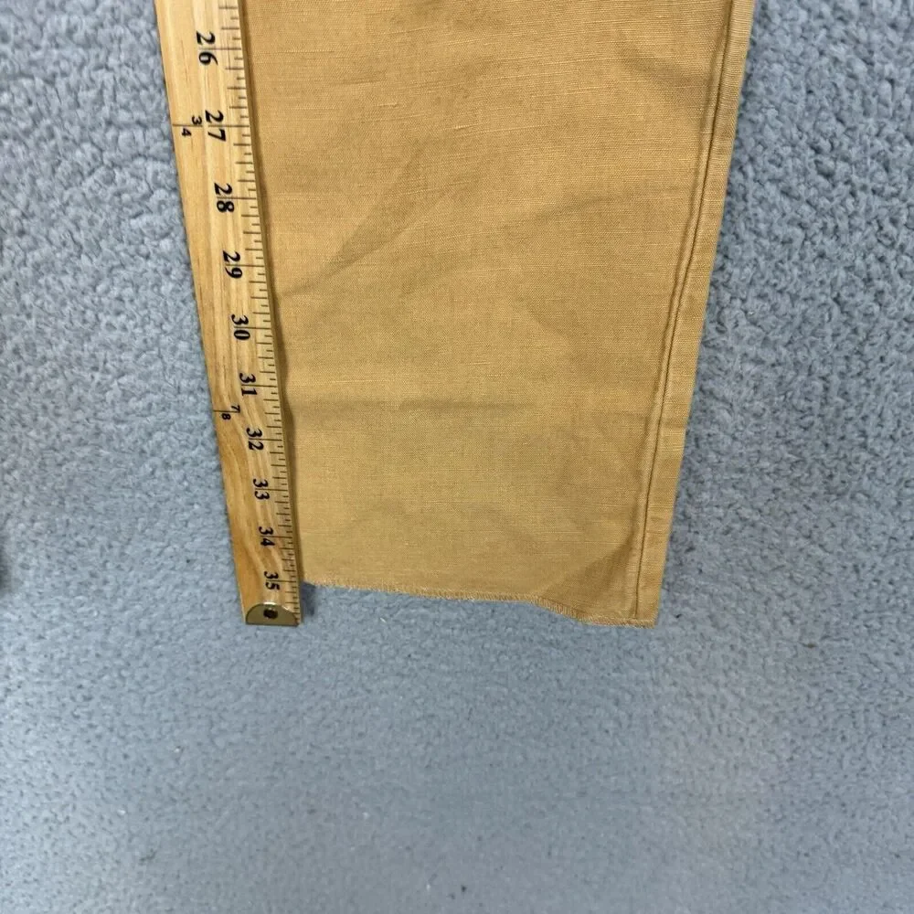 Spier & Mackay Pants‎ Mens 28 Khaki Slim Fit Linen Blend Flat Front Chinos